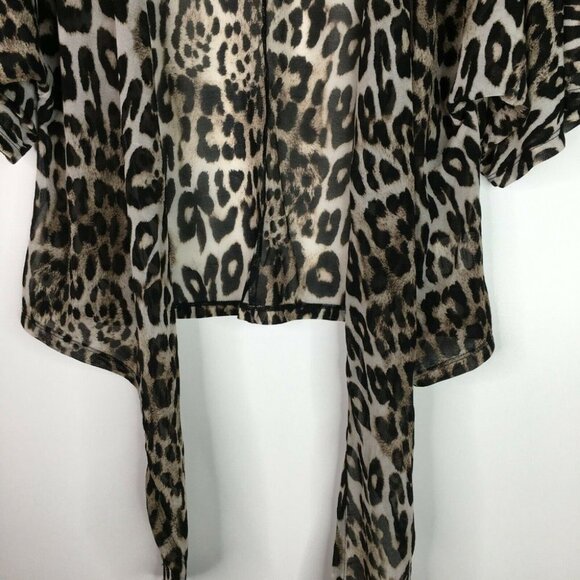 Style & Co. 3/4  Sleeve Blouse Animal Print Brown Black Beige ~ Size PL - Picture 6 of 6